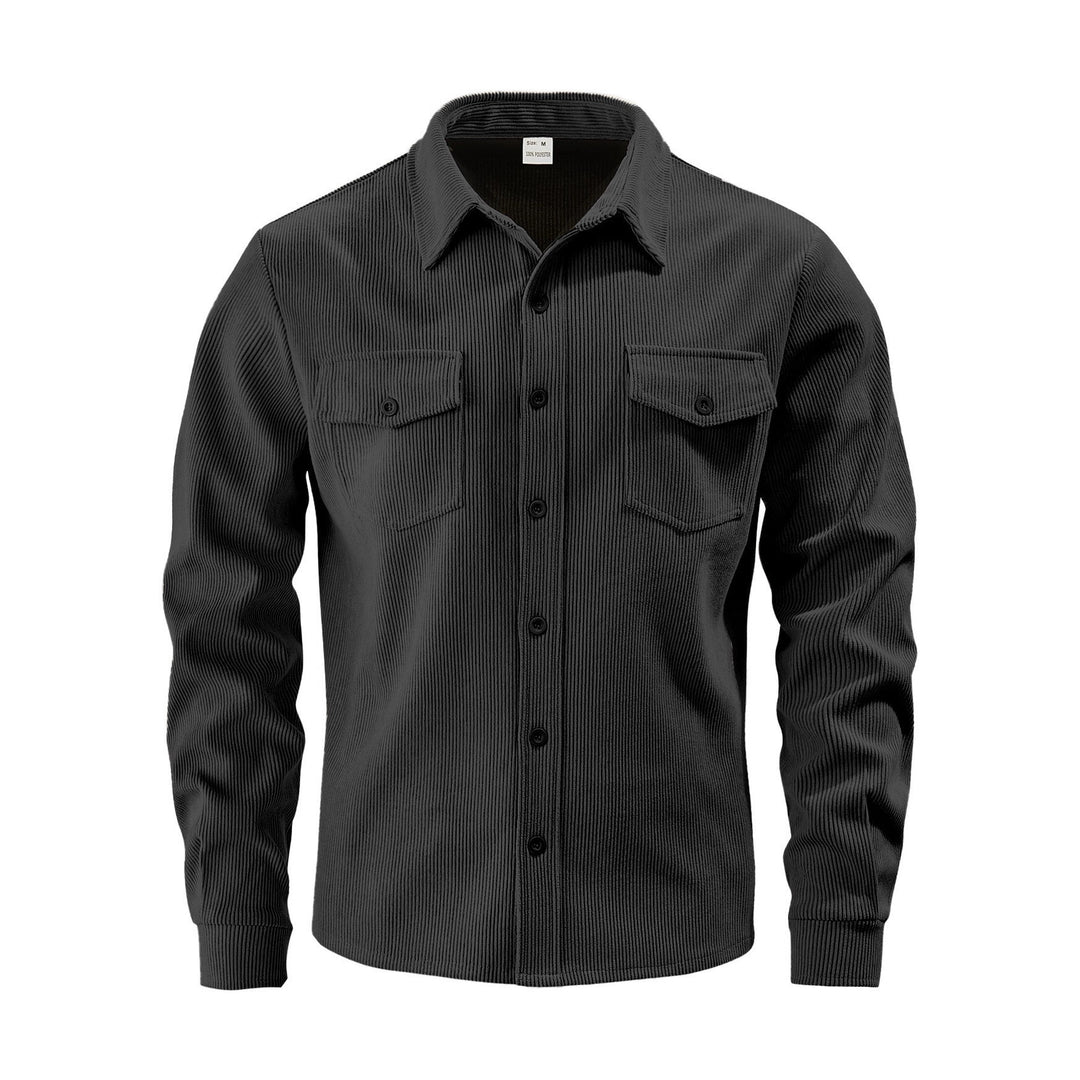 Herren Kordhemdjacke aus breitem Cord mit Pattentaschen und Hemdkragen Shop Nory