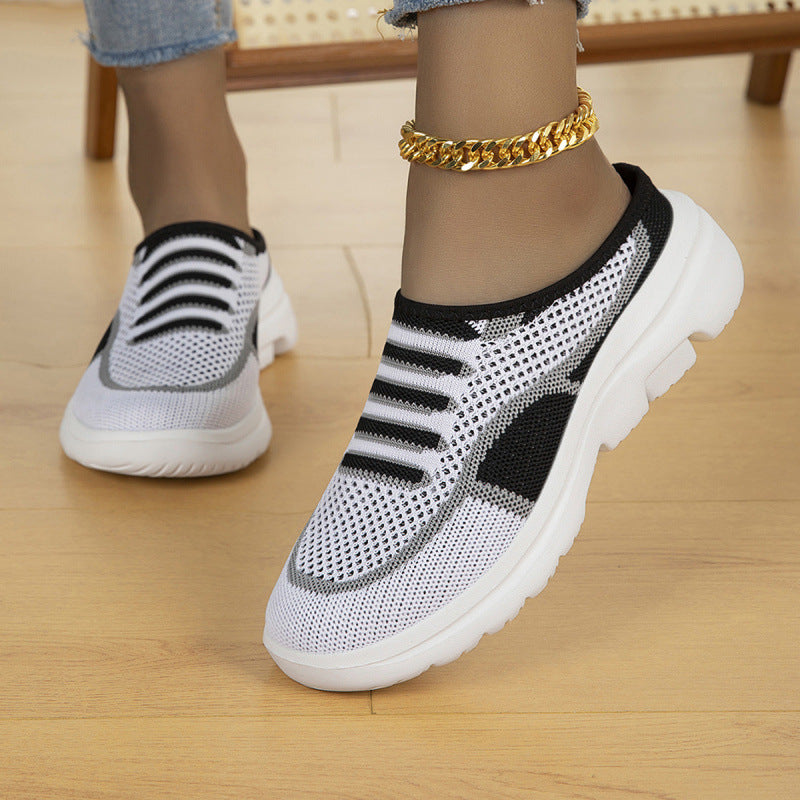 Damen Slip-on Strick-Sneaker Clog mit atmungsaktiver Maschenoberfläche und leichter Profilsohle Shop Nory