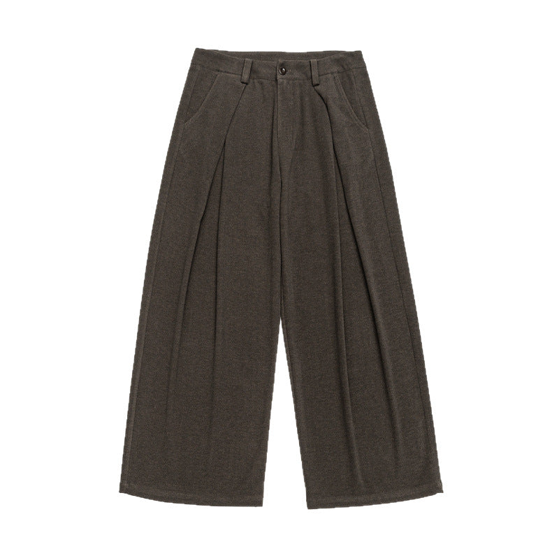 Damen Weite Culotte-Hose mit Bundfalten und hoher Taille Shop Nory
