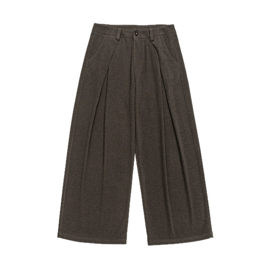 Damen Weite Culotte-Hose mit Bundfalten und hoher Taille Shop Nory