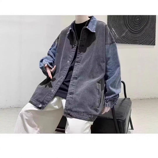 Herren Lässige Oversized Jeansjacke Shop Nory