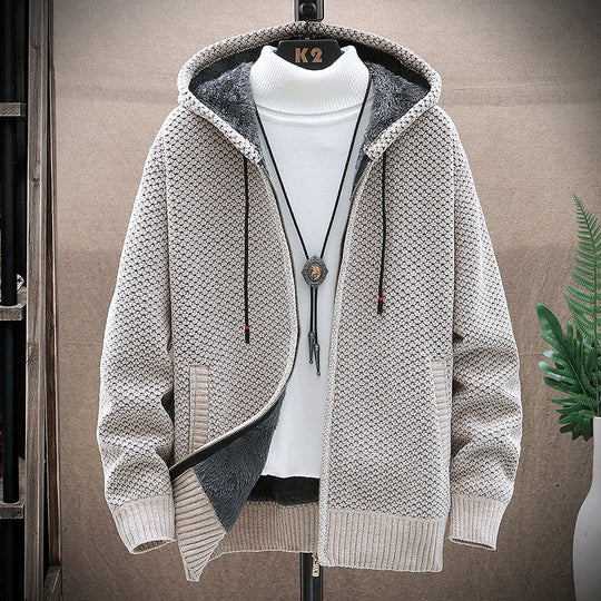 Damen gemütliche Kapuzenjacke mit weichem Innenfutter und innovativem Schnitt