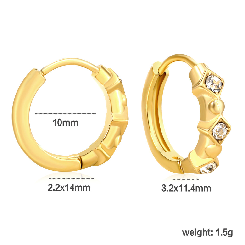 Damen Creolen mit funkelnden Zirkonia und elegantem Design Shop Nory