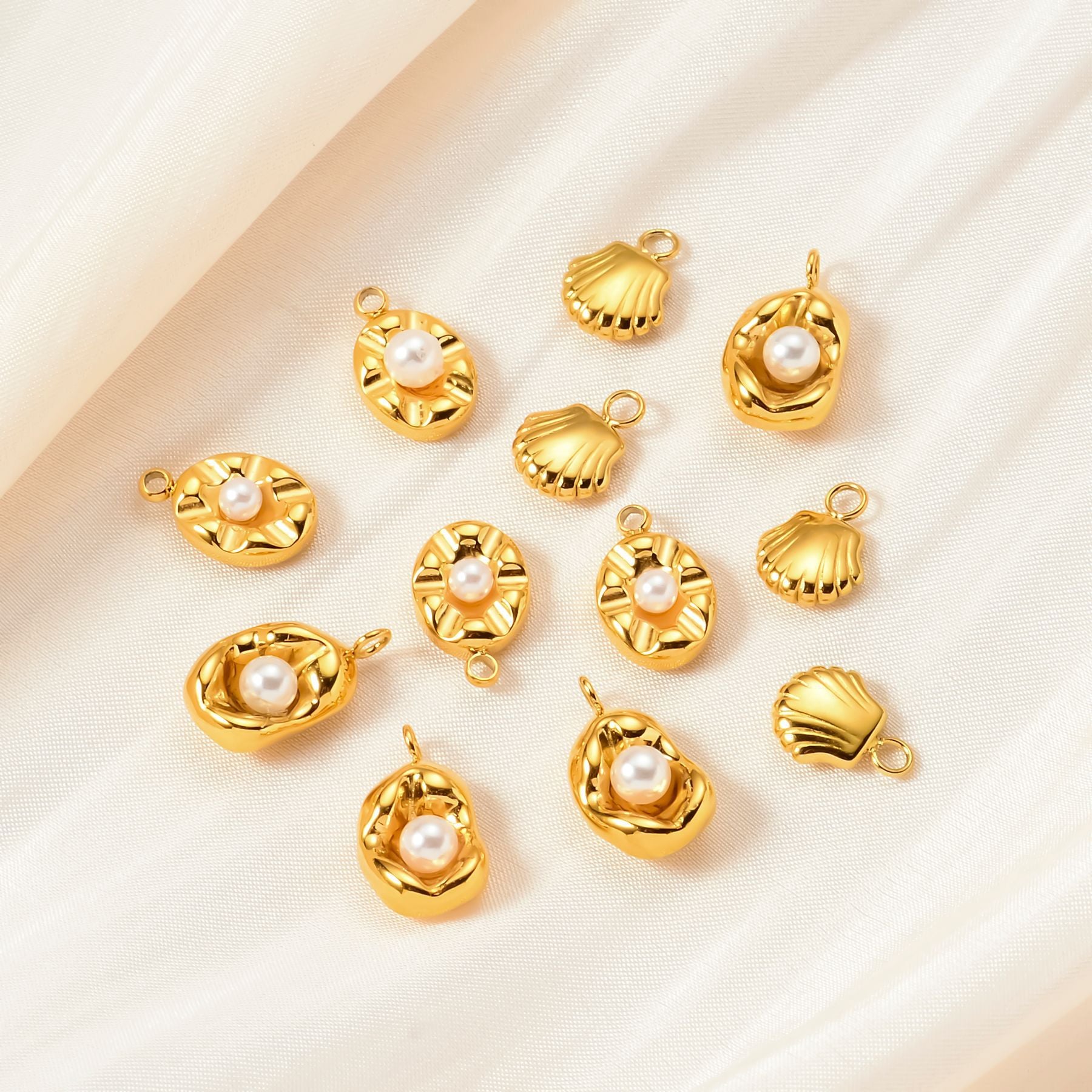 Damen Muschelanhänger aus hochwertigem Gold Shop Nory