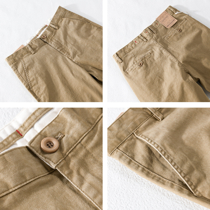 Herren Konisch zulaufende Baumwoll-Chino mit legerer Passform Shop Nory