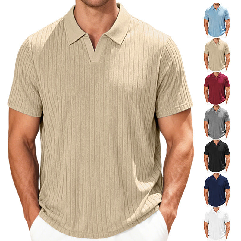 Herren Poloshirt mit strukturiertem Muster