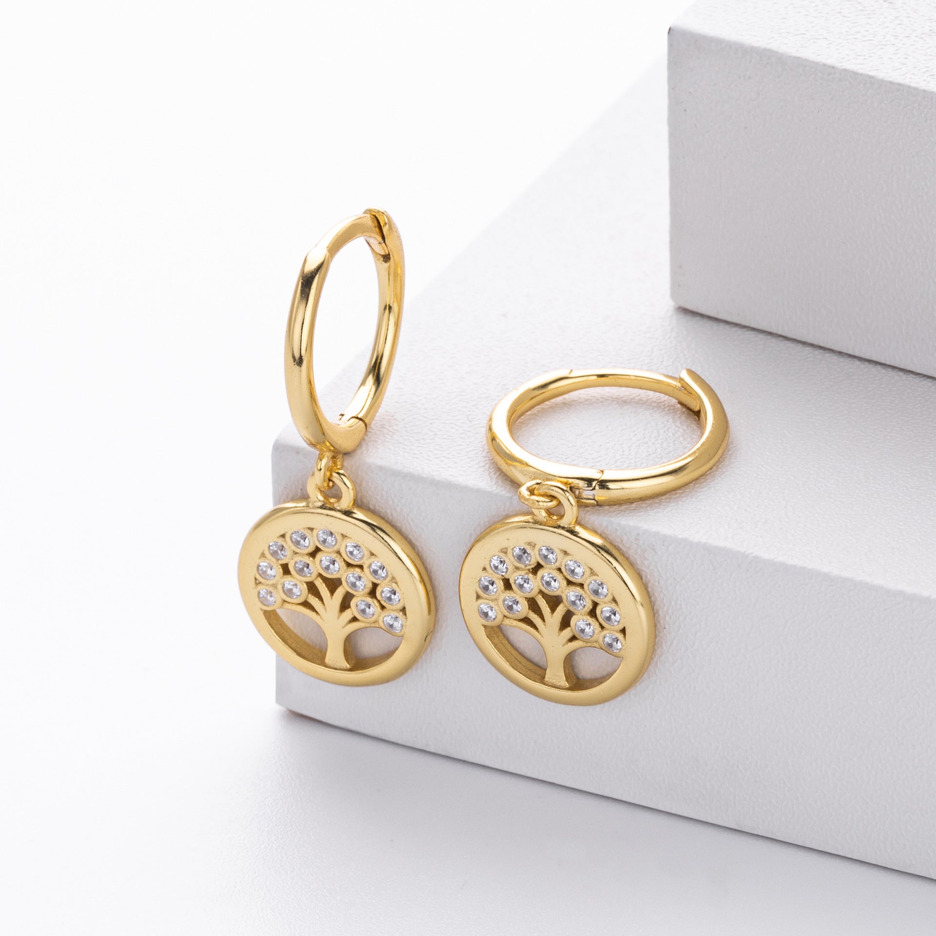 Damen Ohrhänger im stilvollen Baumdesign aus 925 Sterling Silber Shop Nory