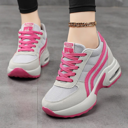 Damen Modische Plateau-Sneaker mit sichtbarer Luftkammer und atmungsaktivem Mesh-Obermaterial Shop Nory