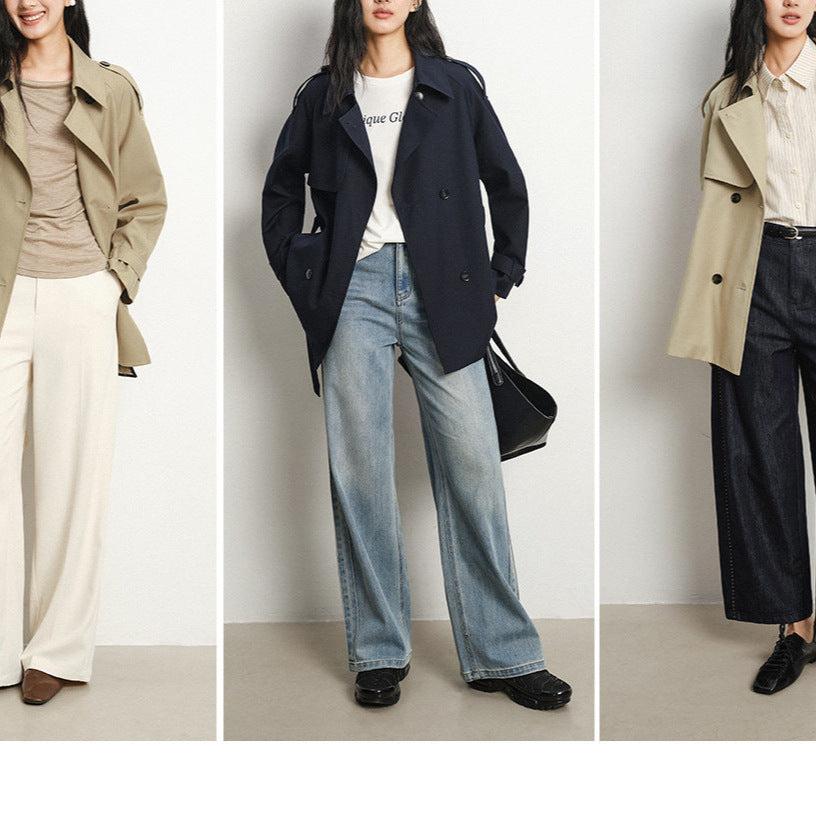 Damen Modischer Trenchcoat mit tailliertem Schnitt Shop Nory