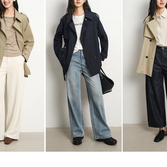 Damen Modischer Trenchcoat mit tailliertem Schnitt Shop Nory
