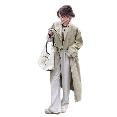 Damen Oversize-Trenchcoat mit Cape‑Rücken, Tunnelzugtaillierung und weiten Ärmeln Shop Nory