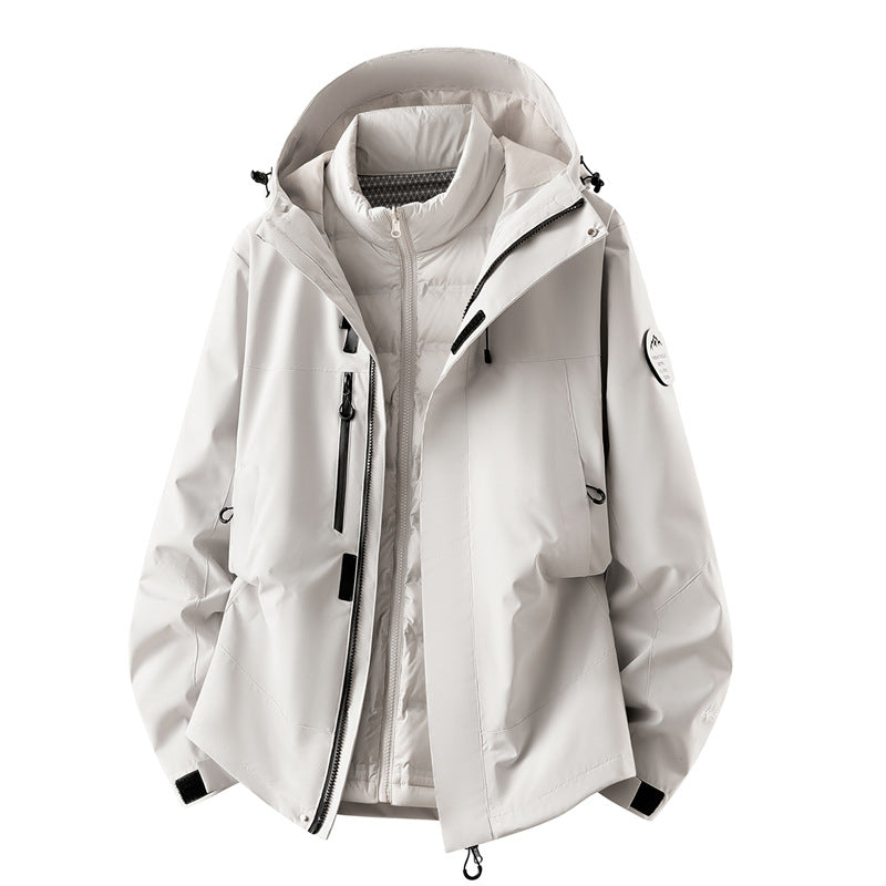 Herren wasserdichte Outdoorjacke mit abnehmbarer Fleece-Innenjacke Shop Nory