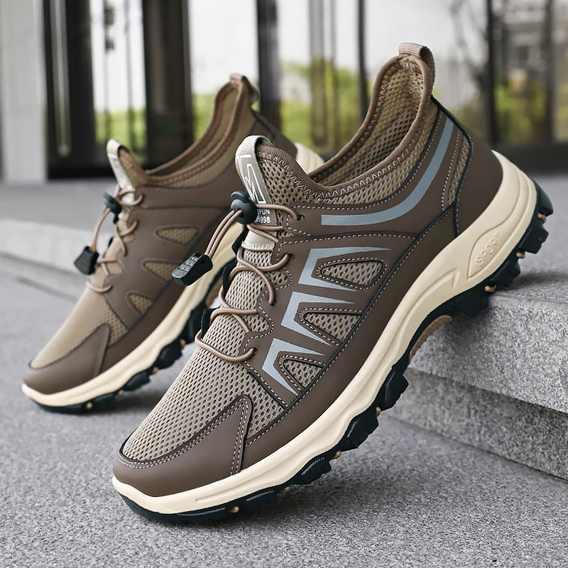 Herren nan atmungsaktiver Trekking-Sneaker mit Schnellzug-Schnürung, sockenähnlichem Meshschaft und griffiger Profilsohle Shop Nory