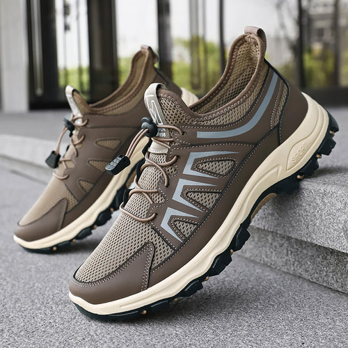 Herren nan atmungsaktiver Trekking-Sneaker mit Schnellzug-Schnürung, sockenähnlichem Meshschaft und griffiger Profilsohle Shop Nory