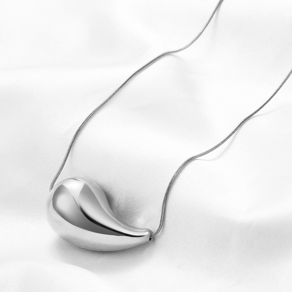 Damen Elegante Kette mit tropfenförmigem Anhänger aus hochwertigem Edelstahl Shop Nory