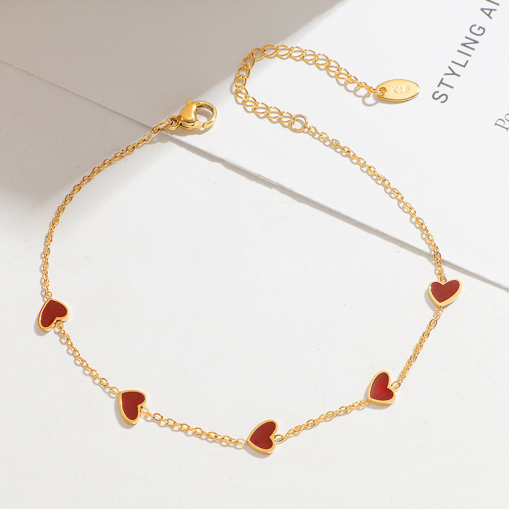 Damen Herz-verschönerten Link Armband Shop Nory