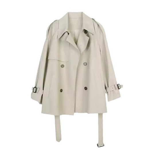 Damen Modische Trenchjacke mit doppeltem Knopfverschluss Shop Nory