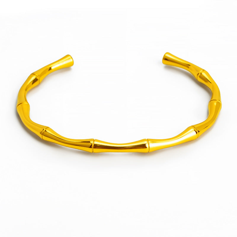 Damen eleganter Armreifen im modernen Bambusdesign Shop Nory
