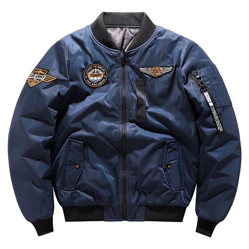 Herren Sportliche Bomberjacke mit Stickerei Shop Nory