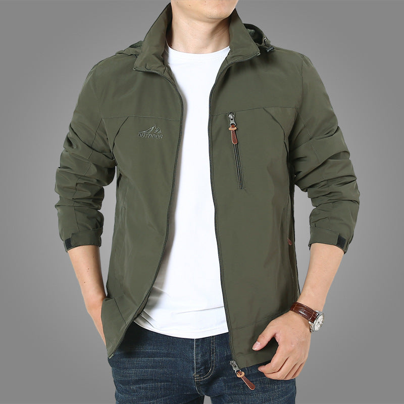 Herren leichte atmungsaktive Softshell-Trekkingjacke mit Kapuze und Mesh-Futter Shop Nory