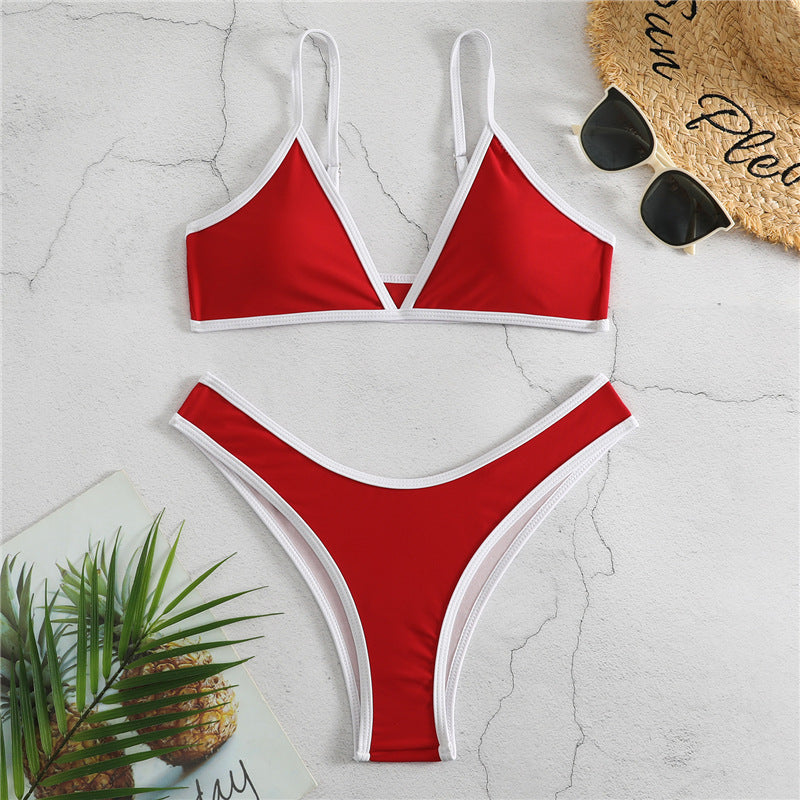 Damen Triangel-Bikini mit eleganter Naht und sportlichem Schnitt