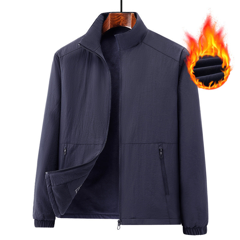 Herren Leichte windabweisende Fleecejacke mit Stehkragen und Reißverschlusstaschen Shop Nory