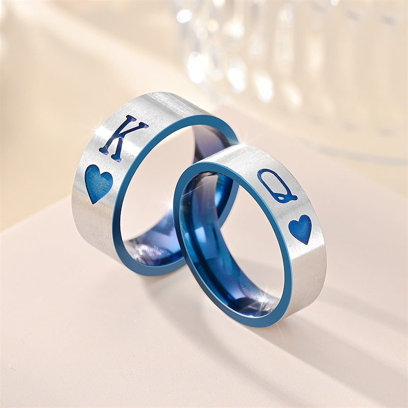 Herren Ring mit personalisiertem Buchstaben und Herzmotiv Shop Nory