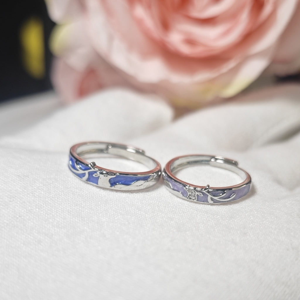 Damen Ring mit kunstvollem Design und elegantem blauen Akzent Shop Nory