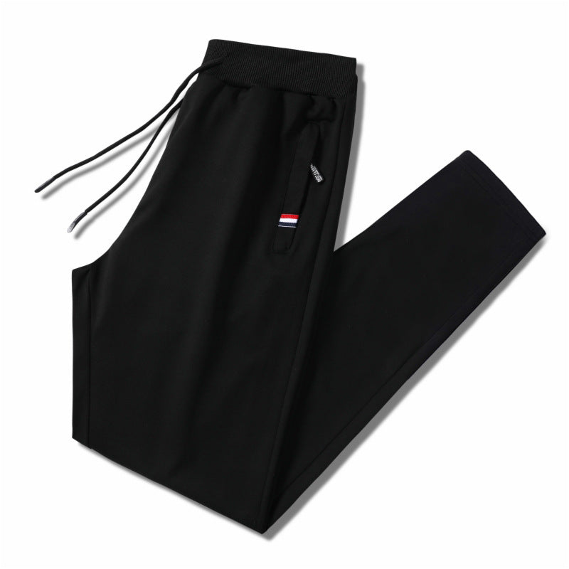 Herren Slim-Fit Jogginghose mit elastischem Rippbund, Kordelzug und Reißverschlusstaschen Shop Nory