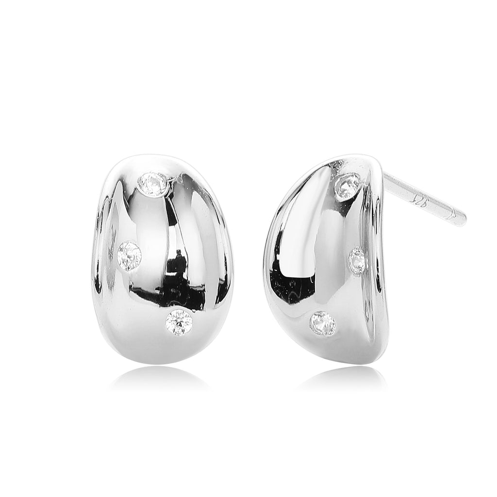 Damen Ohrstecker mit hochwertigem Zirkonbesatz und modernem Design Shop Nory