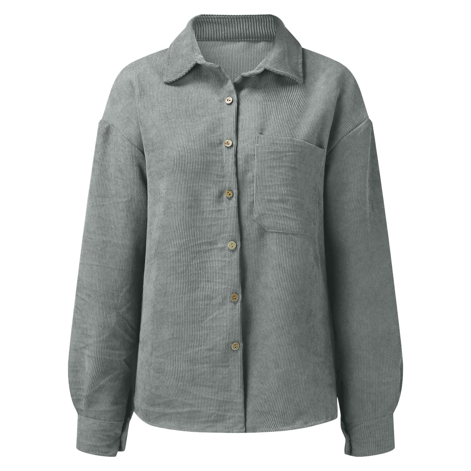 Damen Übergroße Kordbluse