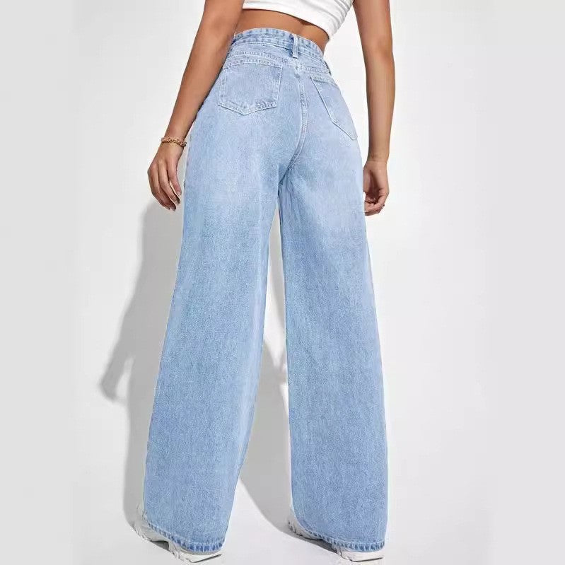 Damen Weit geschnittene Jeans im Vintage-Stil