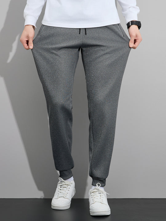 Herren Tapered Performance-Jogginghose mit elastischem Bund, Reißverschlusstaschen & gerippten Beinbündchen Shop Nory