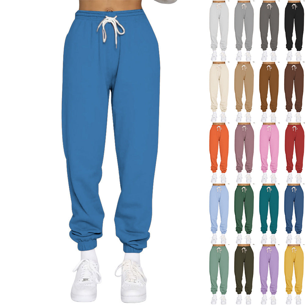 Damen nan taillierte Jogginghose mit hohem Bund Kordelzug und elastischen Knöchelbündchen Shop Nory