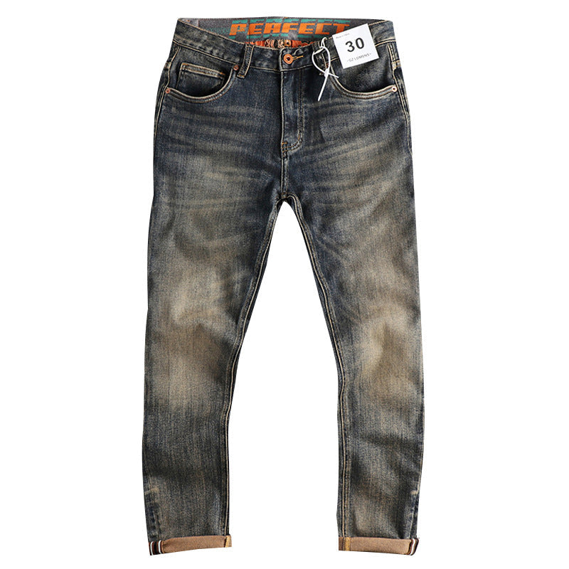 Herren Slim-Fit Jeans mit lässigem Used-Look