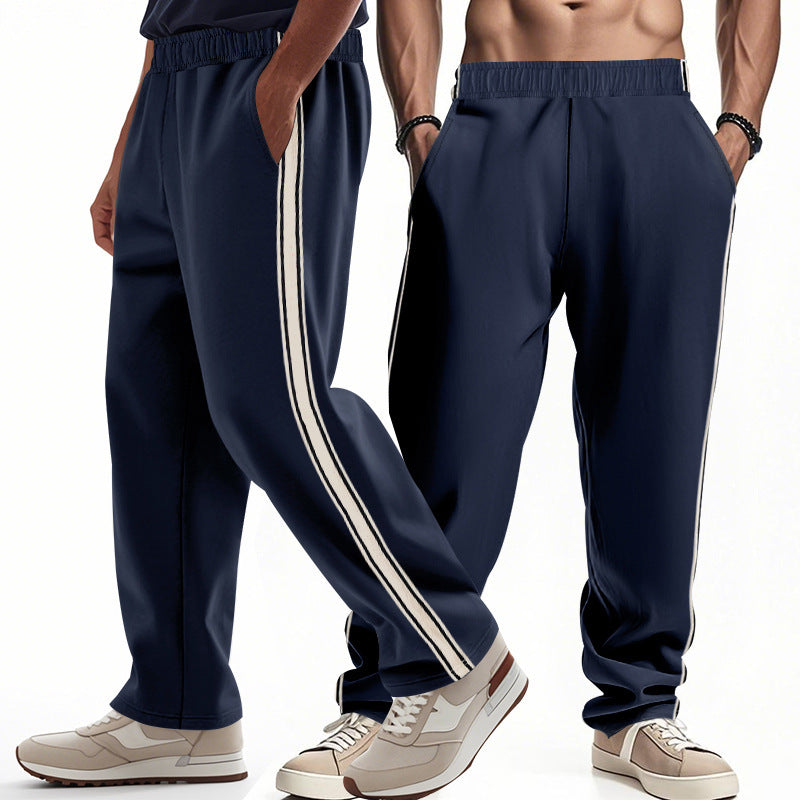 Herren Freizeit-Jogginghose mit seitlichen Streifen und elastischem Bund