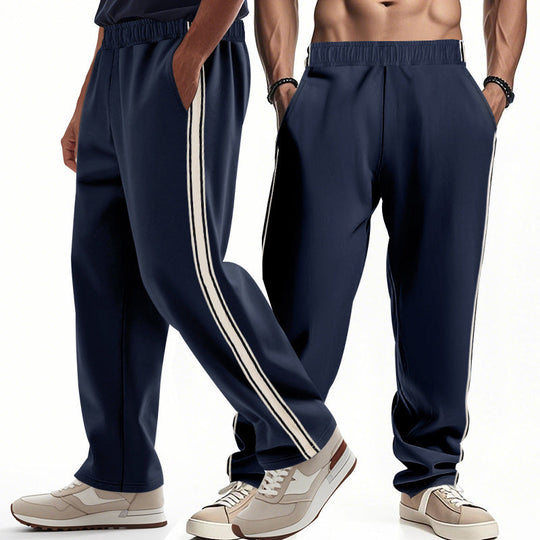 Herren Freizeit-Jogginghose mit seitlichen Streifen und elastischem Bund