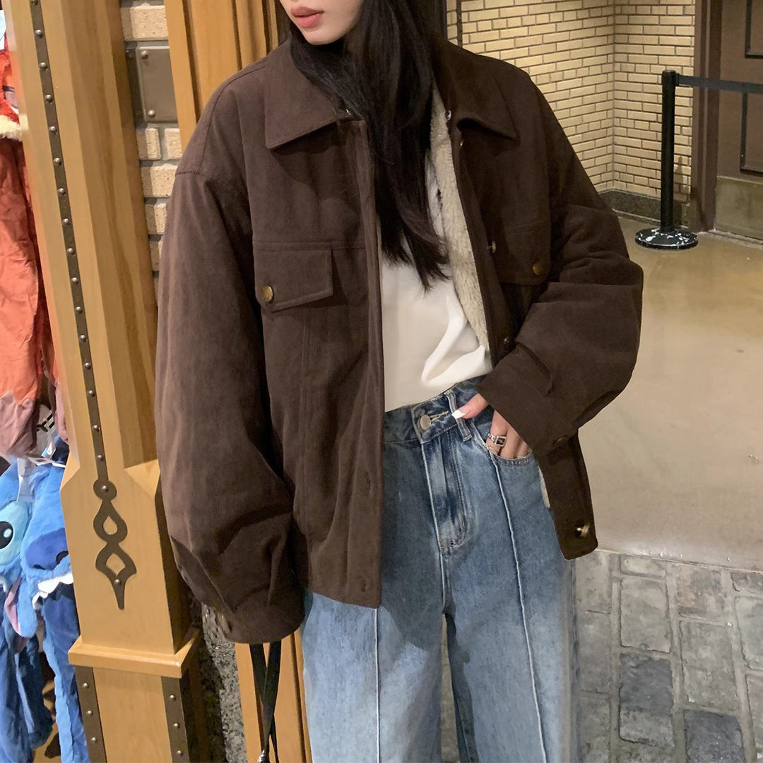 Damen Übergangsjacke mit Kunstfellkragen Shop Nory