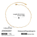 Damen Halskette aus hypoallergenem Edelstahl mit eleganten Wellenmotiven Shop Nory