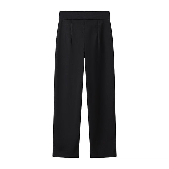 Damen Elegante weite Bundfaltenhose mit geradem Bein und Bügelfalte Shop Nory