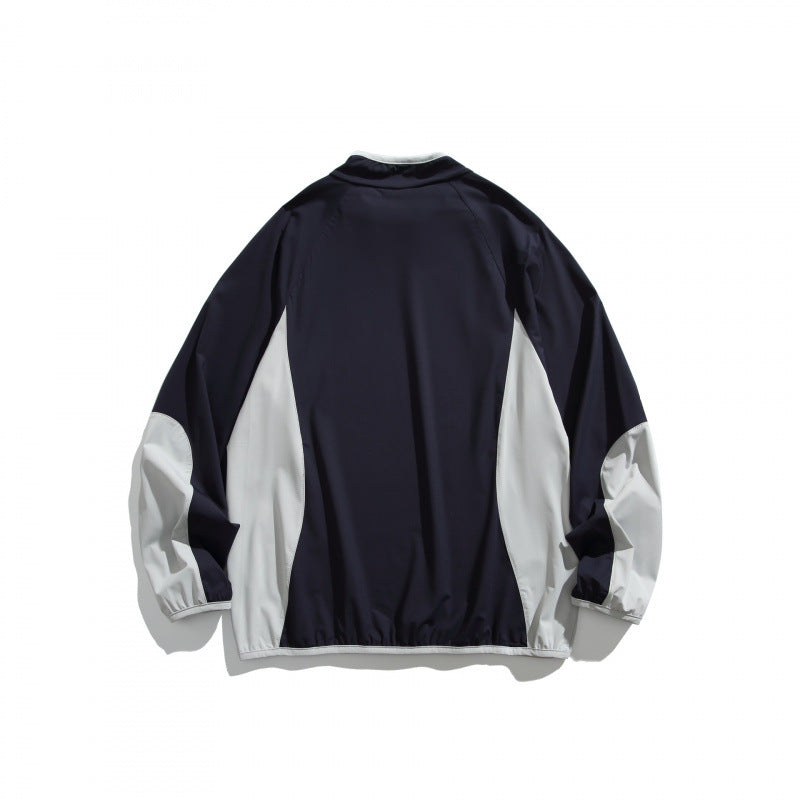 Unisex Weit geschnittenes winddichtes Funktions-Sweatshirt mit Kontrastpaneelen Shop Nory