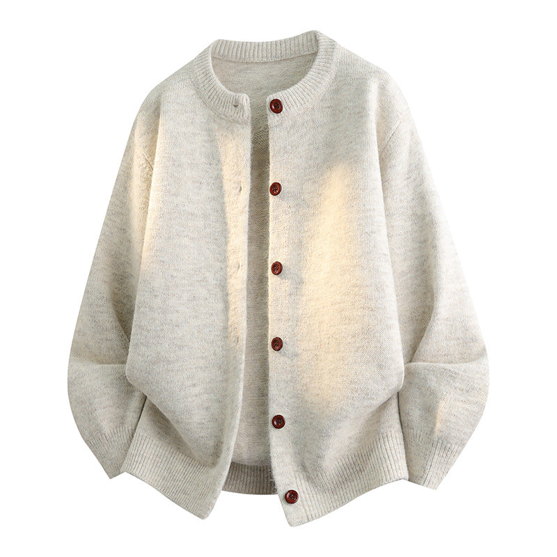 Damen Komfortable Strickjacke mit Knopfleiste Shop Nory