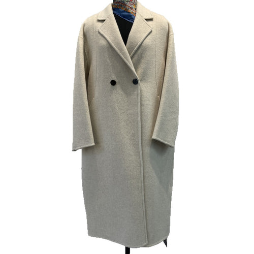 Damen maßgeschneiderter Fleece Doppelreiher Mantel Shop Nory