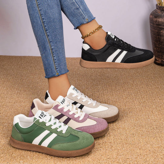 Damen Modische Sneakers mit eleganter Sohle und atmungsaktiver Oberfläche
