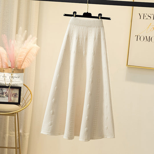 Damen Eleganter, luftiger Maxirock mit Rippstruktur Shop Nory