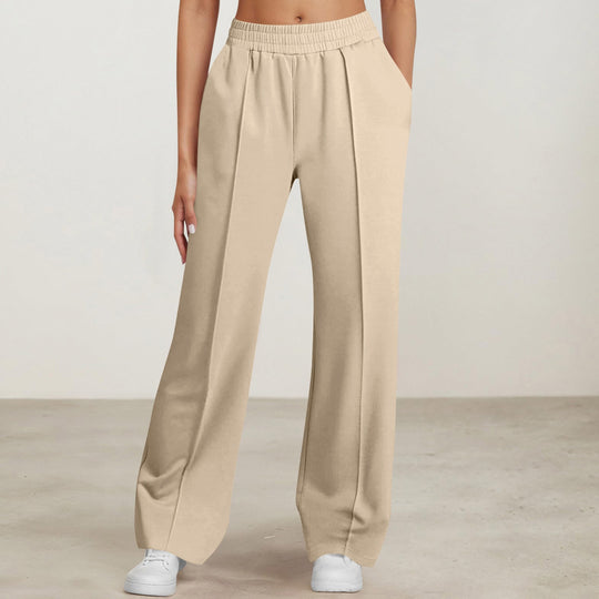 Damen nan elegante Bundfalten-Hose mit hohem Komfortbund, Bügelfalte und seitlichen Eingrifftaschen Shop Nory