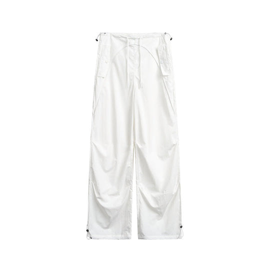 Damen weite Cargo-Hose mit Kordelzugbund und verstellbaren Saum Shop Nory