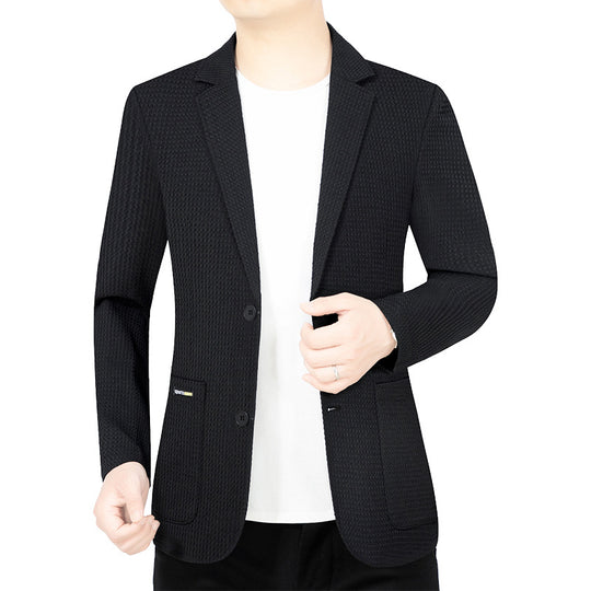 Herren Modernes Stretch Business-Sakko mit schmalem Schnitt und aufgesetzten Taschen Shop Nory