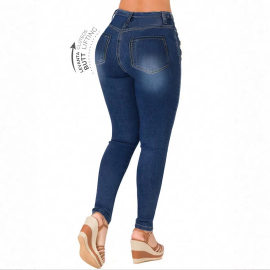 Damen Sculpting-Skinny-Jeans mit hoher Taille, Push-up-Schnitt und Superstretch Shop Nory
