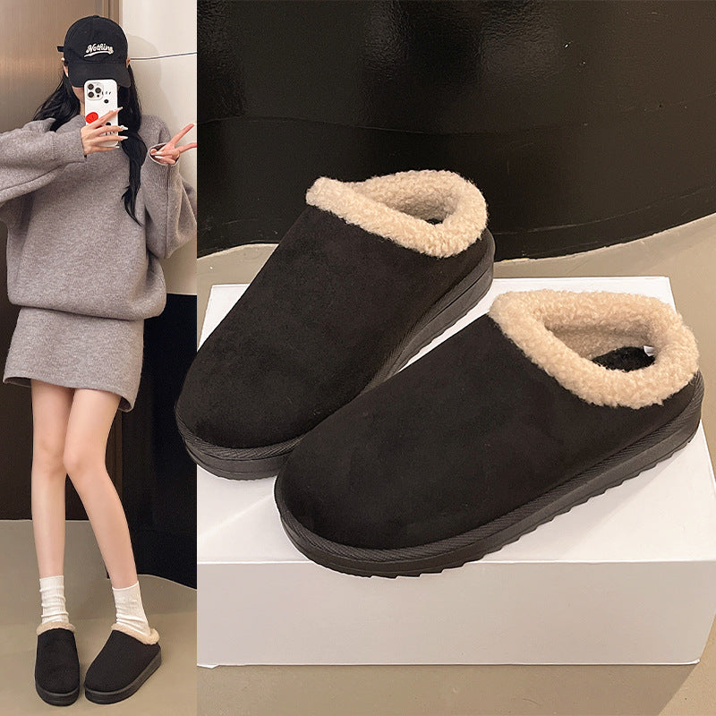Damen Gefütterte Mule-Hausschuhe mit Kunstfellfutter und rutschfester Gummisohle Shop Nory